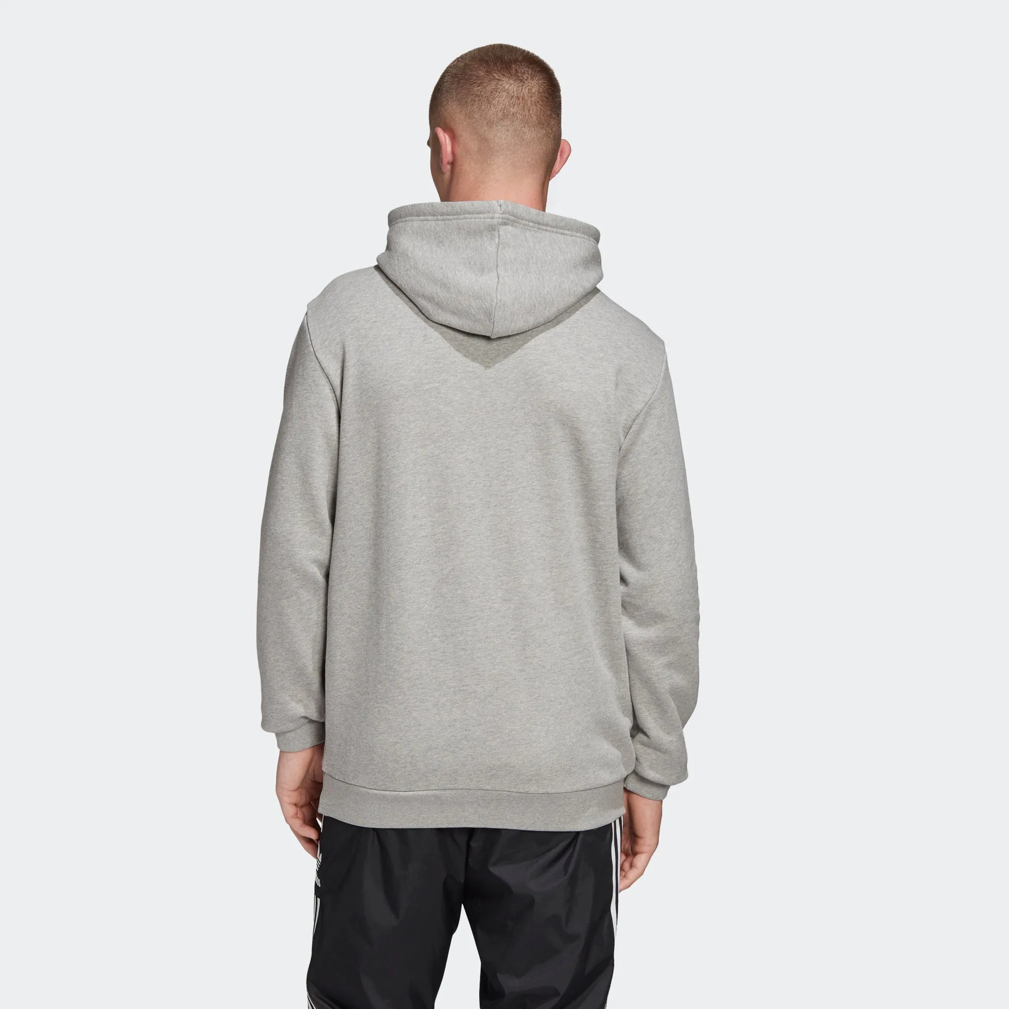 Men's adidas Originals Trefoil Essentials Hoodie Grey