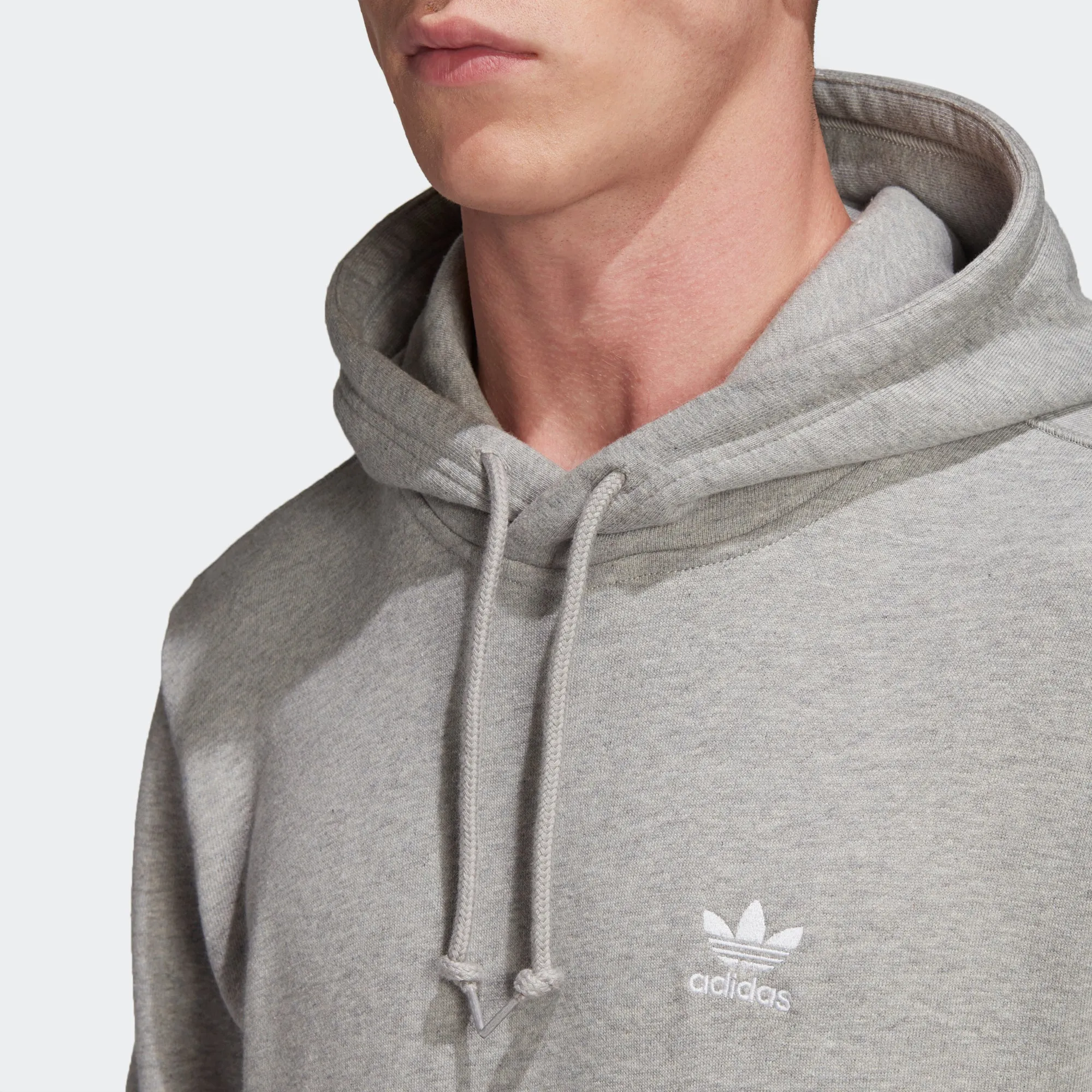 Men's adidas Originals Trefoil Essentials Hoodie Grey