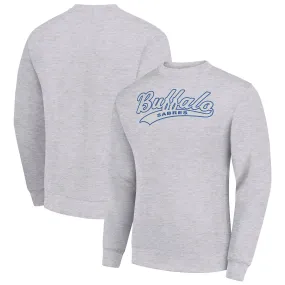 Men's Buffalo Sabres  Starter Heather Gray Tailsweep City Pullover Sweatshirt