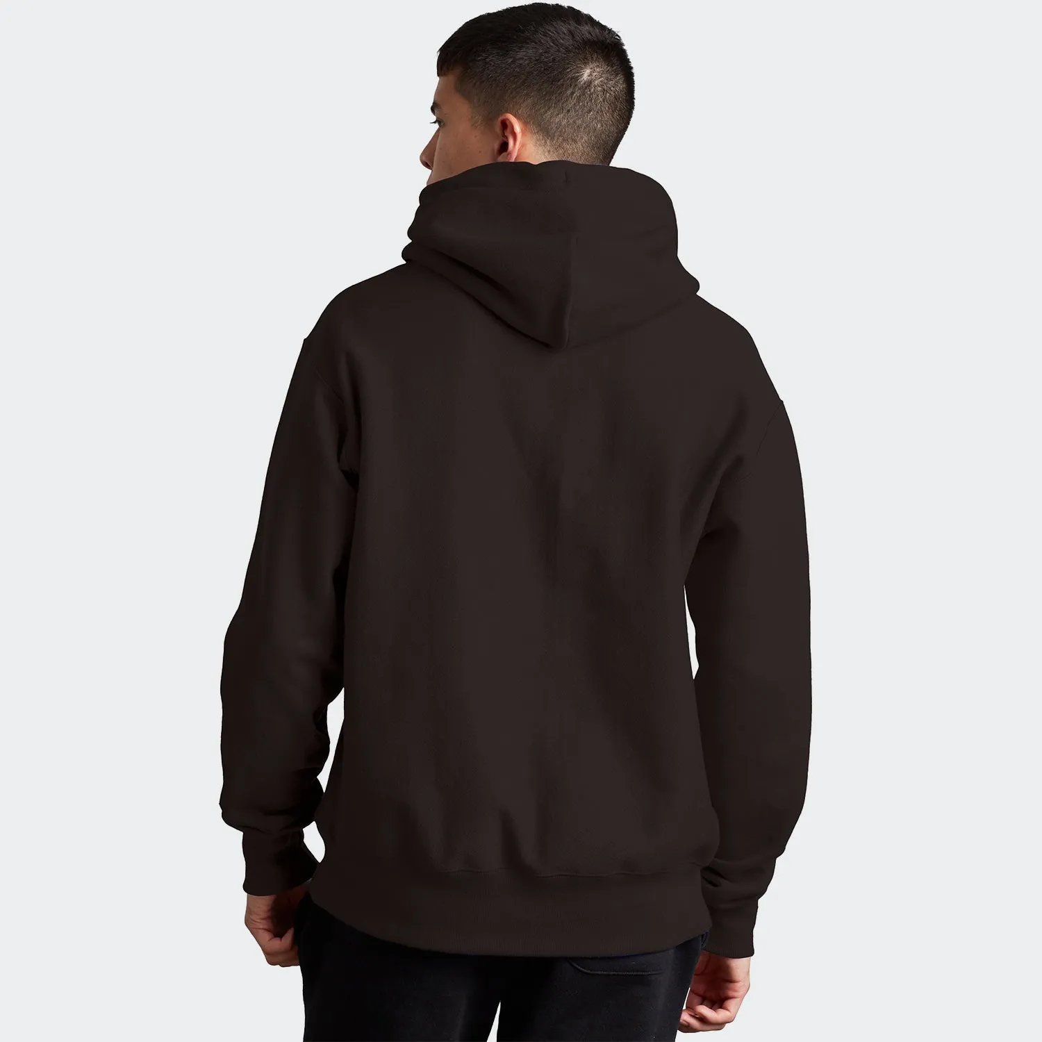 Men's Champion Life Reverse Weave Hoodie Caviar Brown