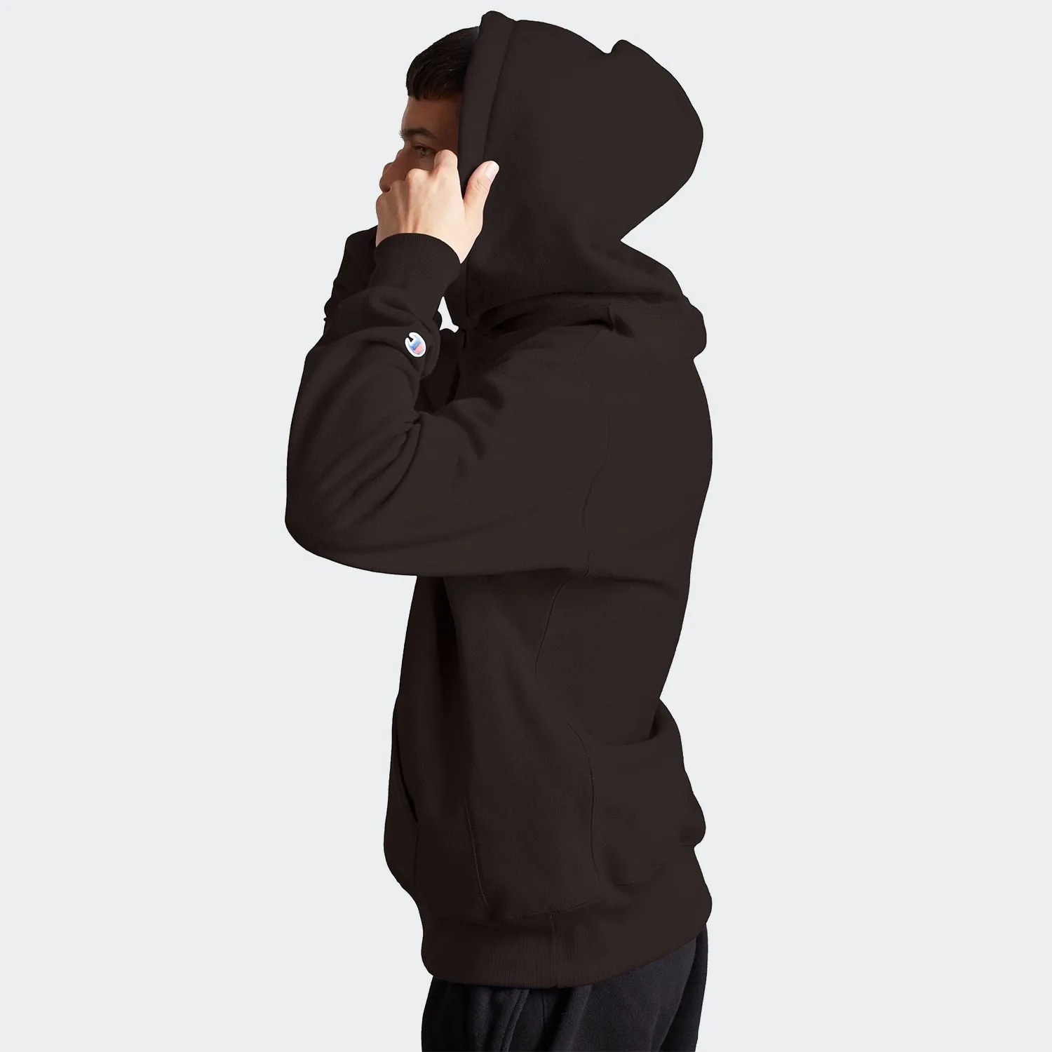 Men's Champion Life Reverse Weave Hoodie Caviar Brown