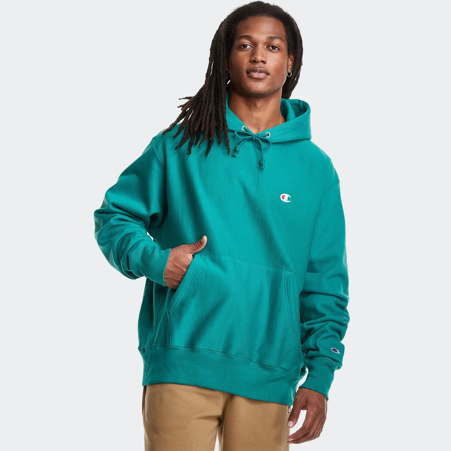 Men's Champion Life Reverse Weave Hoodie Chlorophyll Green