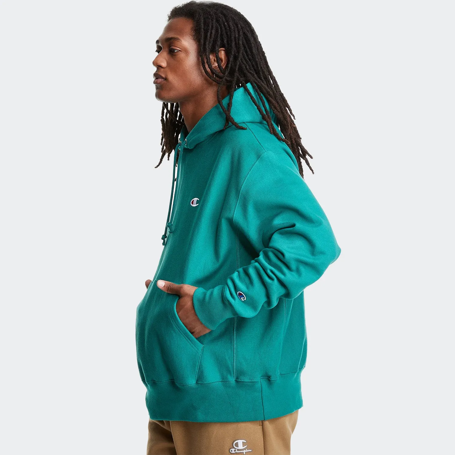 Men's Champion Life Reverse Weave Hoodie Chlorophyll Green