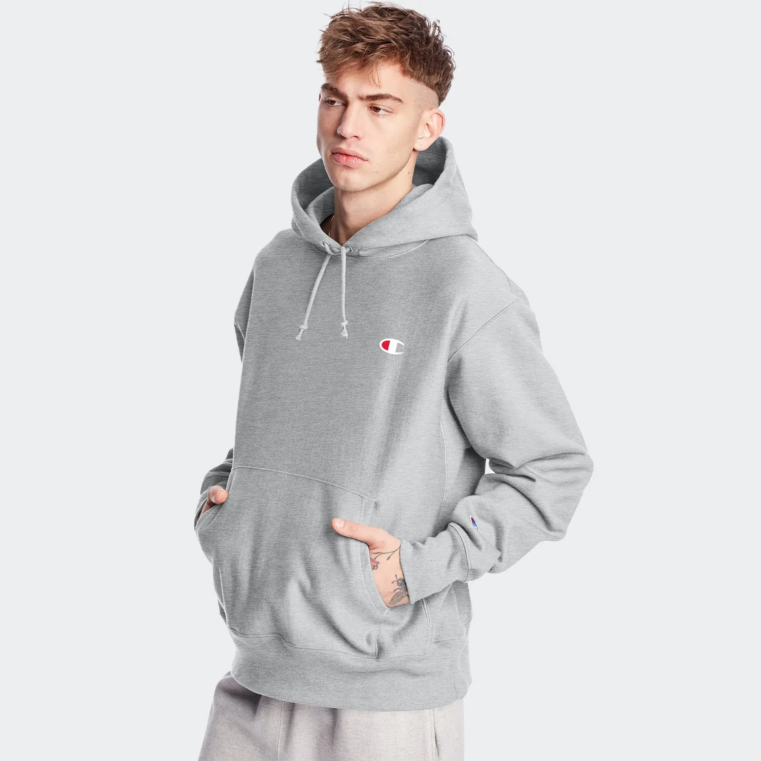 Men's Champion Life Reverse Weave Hoodie Grey