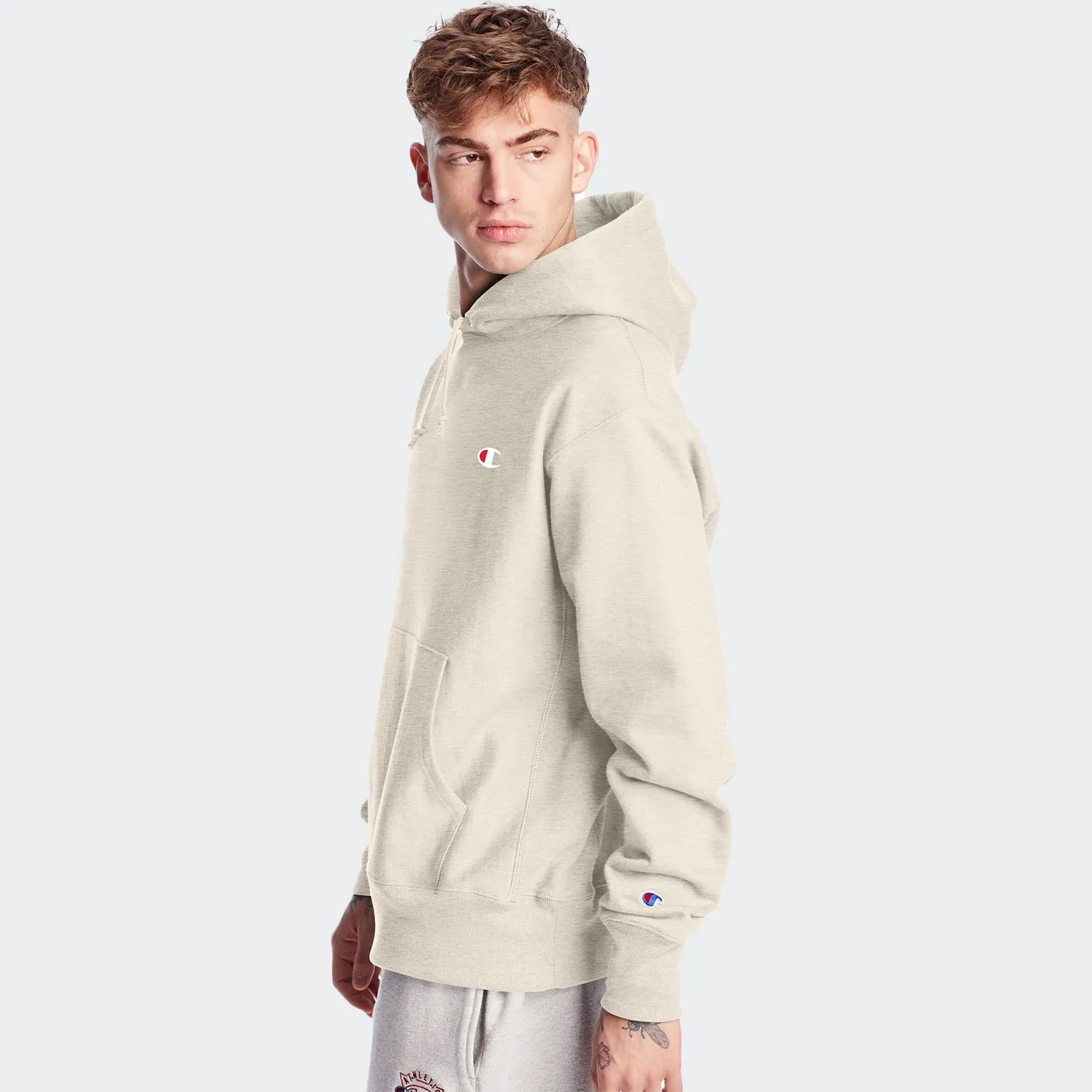 Men's Champion Life Reverse Weave Hoodie Oatmeal Heather