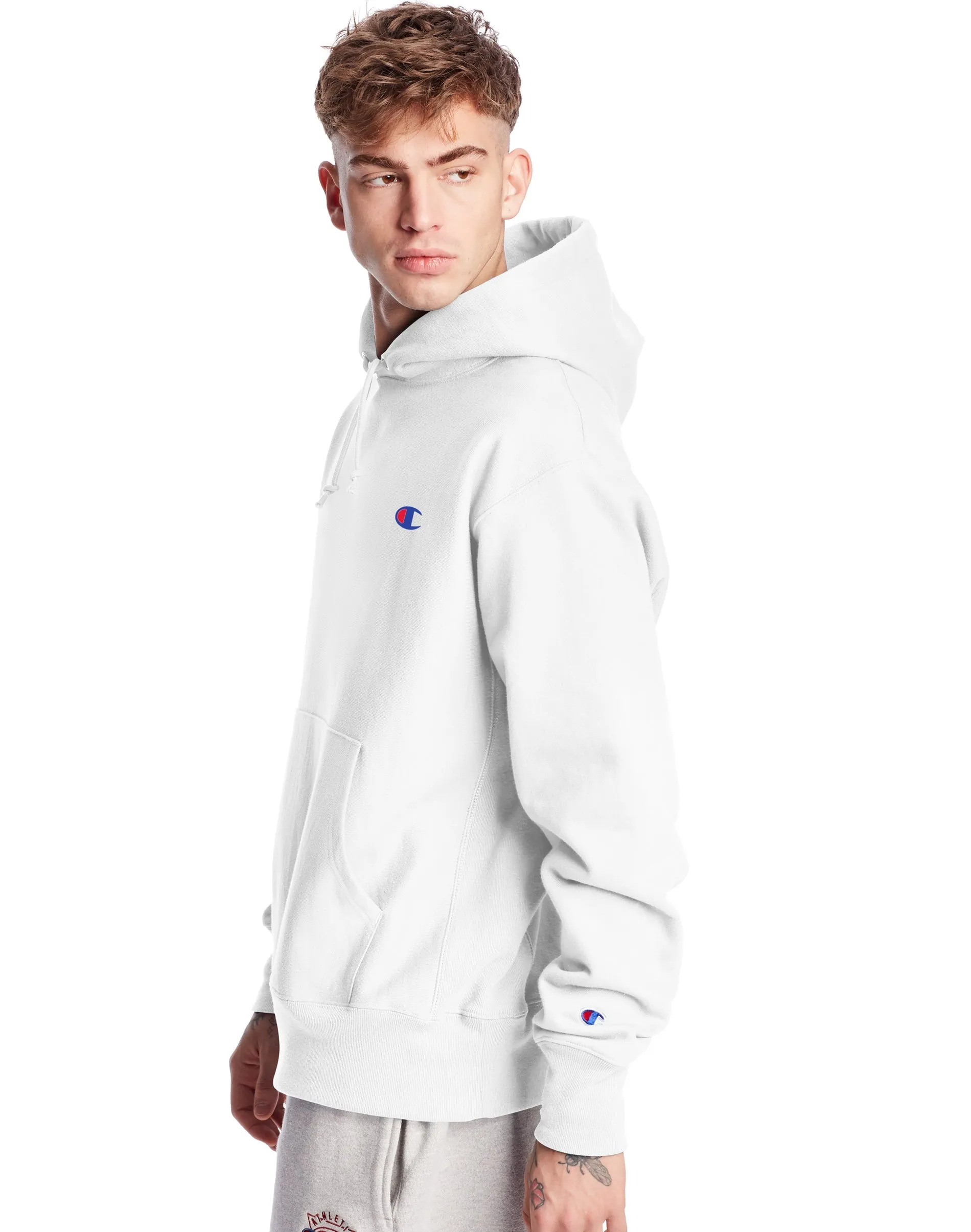 Men's Champion Life Reverse Weave Hoodie White