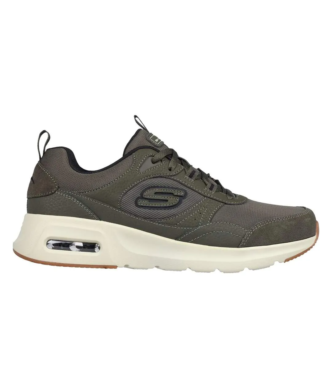 Mens court homegrown suede skech-air trainers olive Skechers