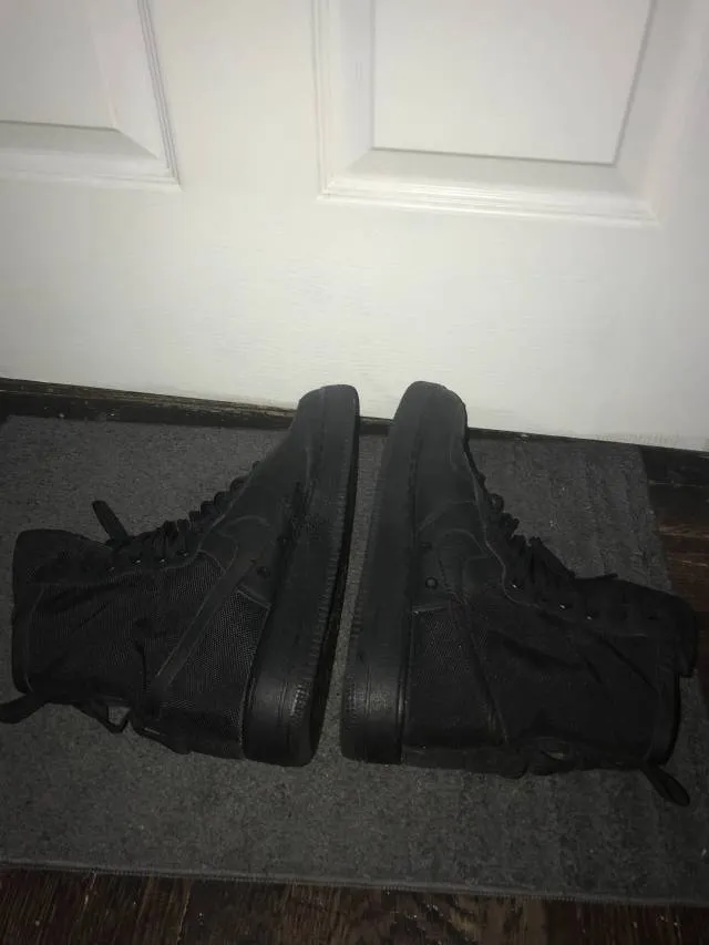 Men’s nike air force 1 high sf triple black - size 12