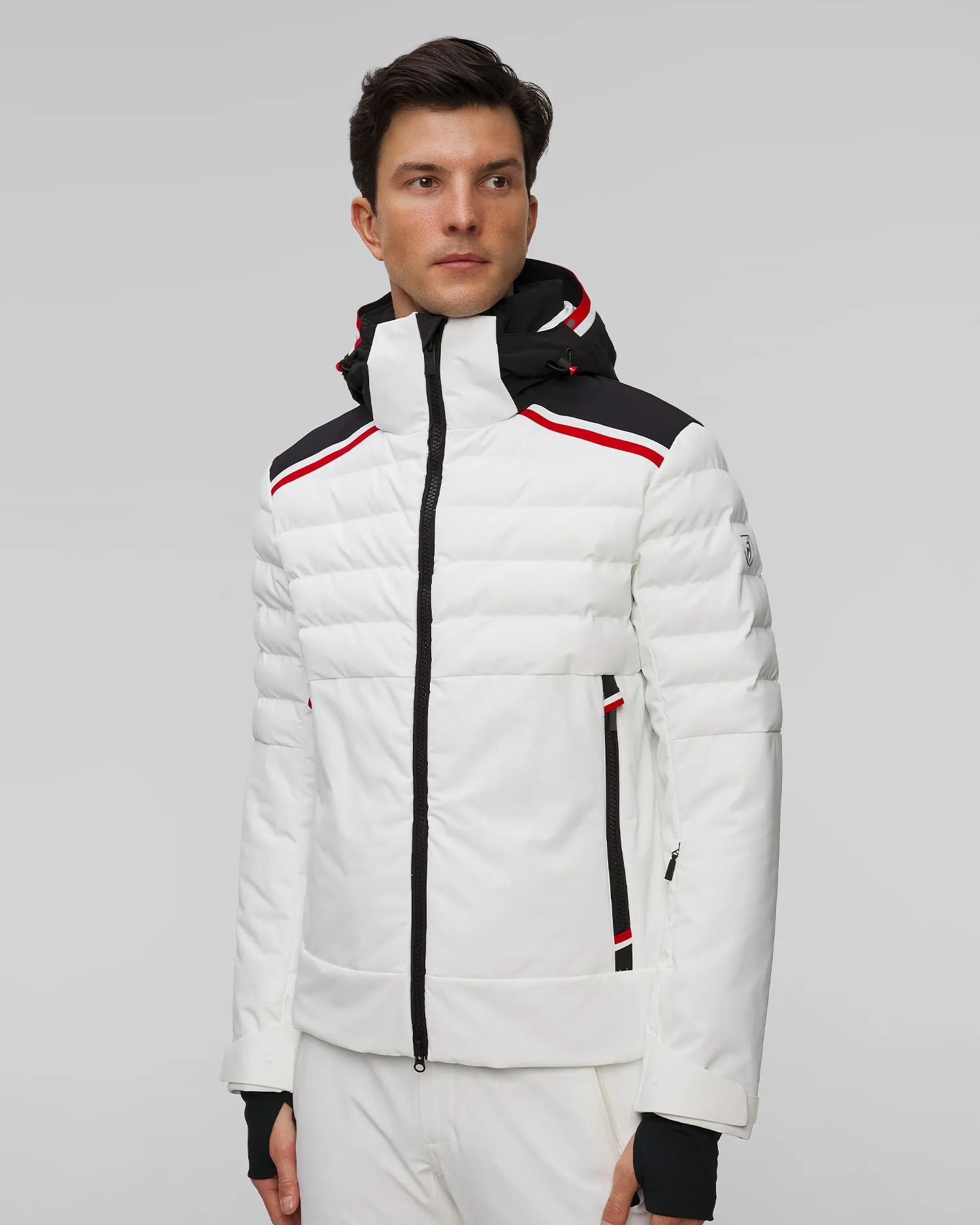 Mens' white ski jacket Toni Sailer Lorenz 341127-201