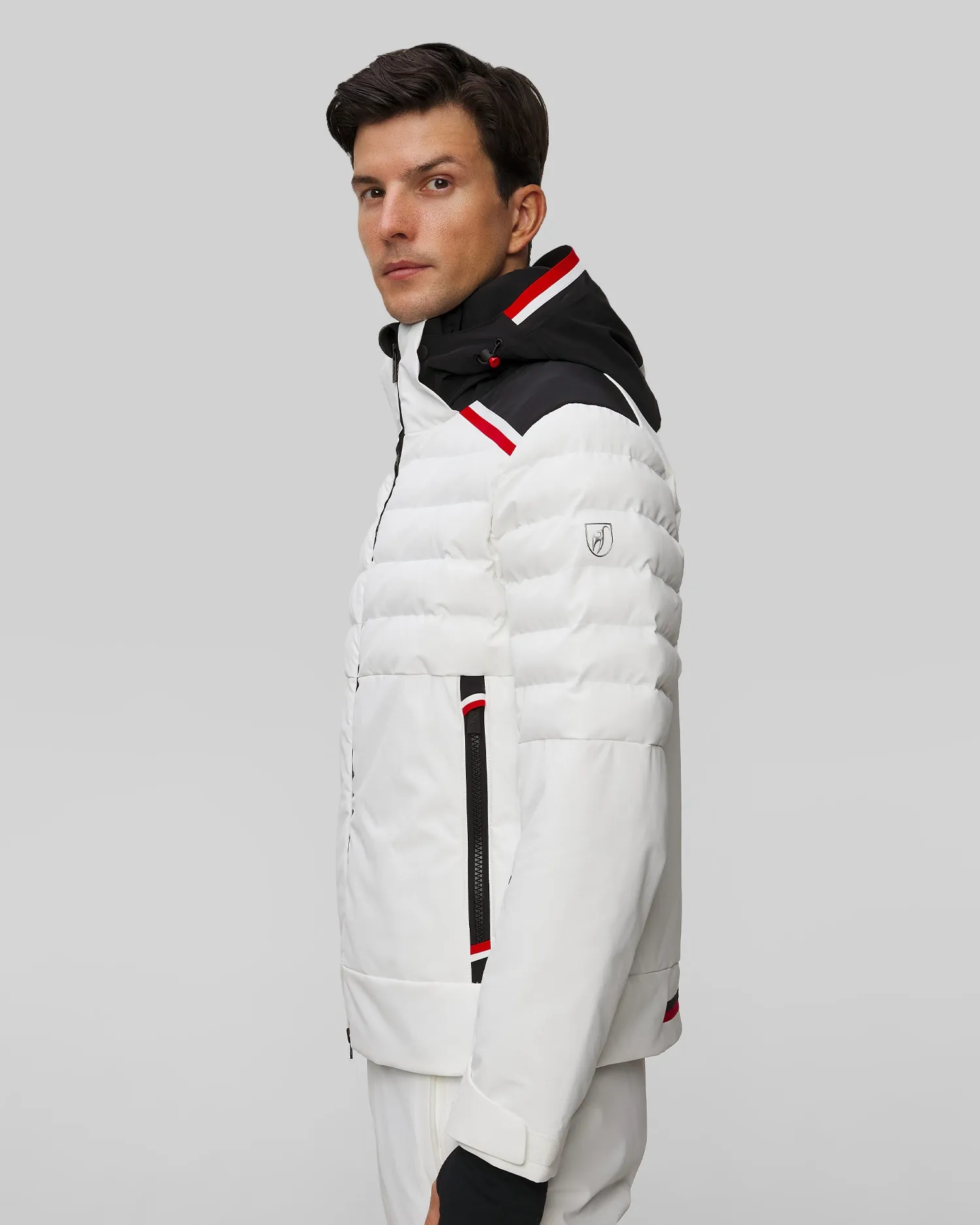 Mens' white ski jacket Toni Sailer Lorenz 341127-201