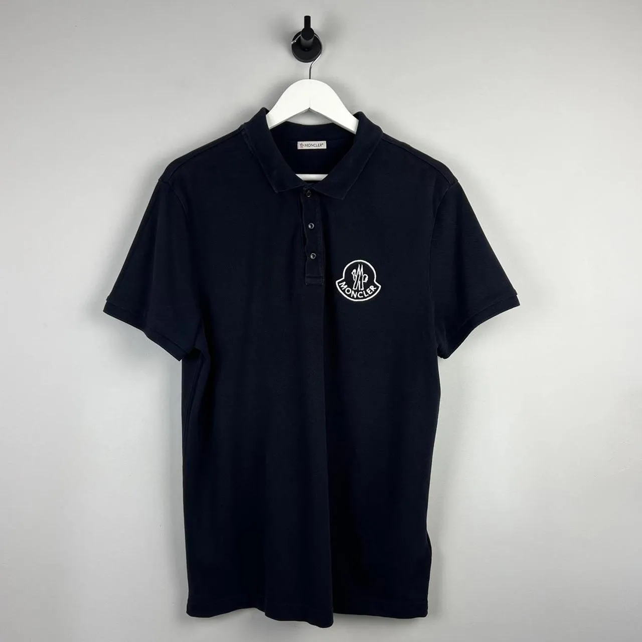 Moncler Maglia Embroidered Logo Polo Shirt (L)