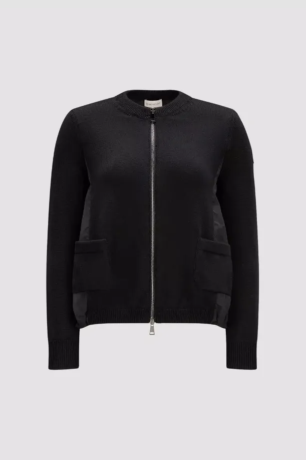 MONCLER  |Wool & Taffeta Cardigan