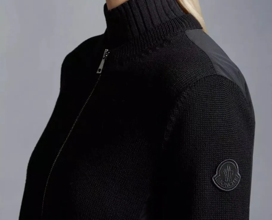 MONCLER  |Wool & Taffeta Cardigan