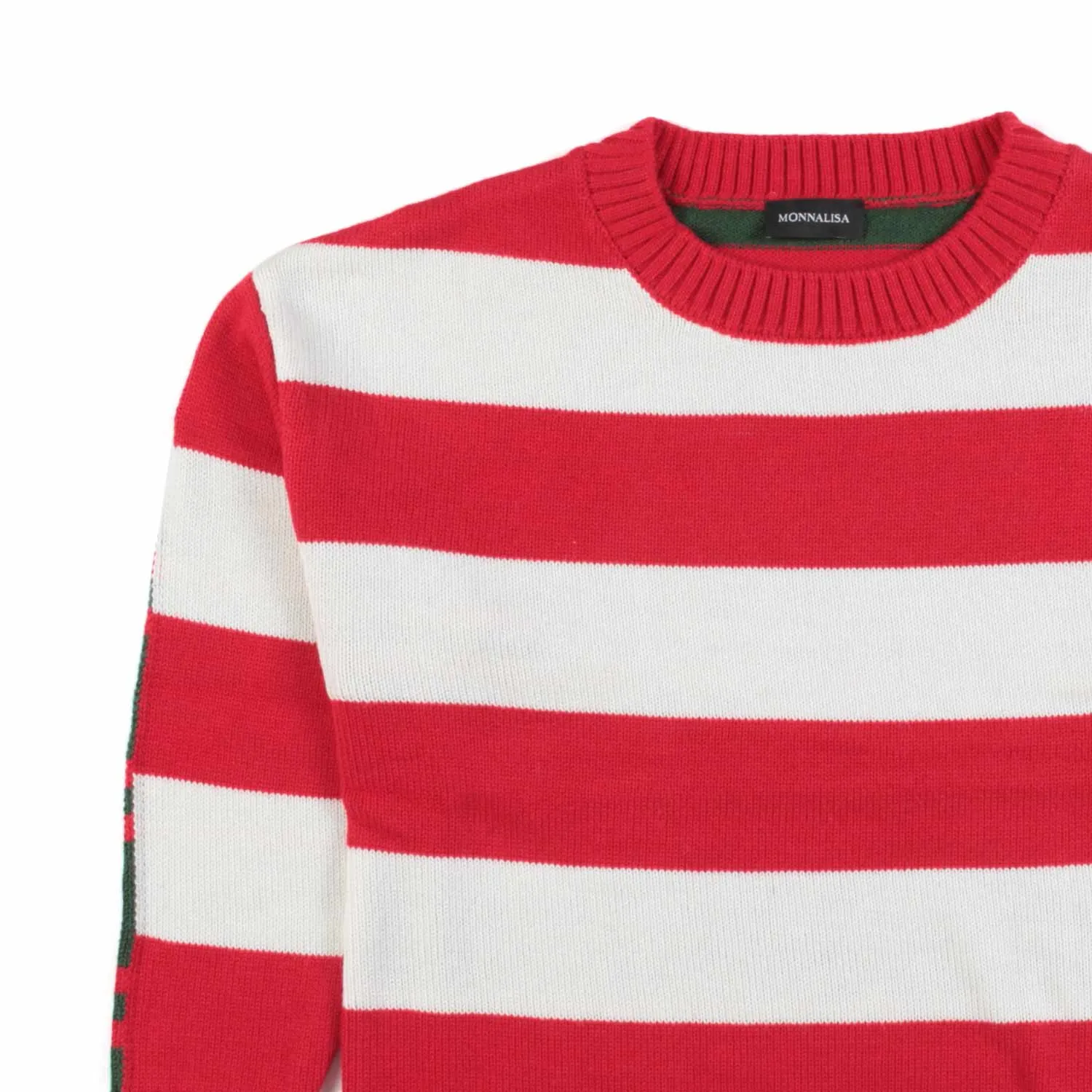 Monnalisa Bicolor Striped Pullover For Girls And Teen