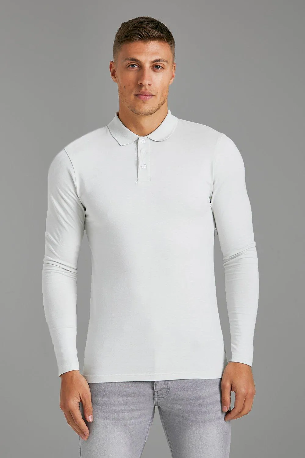 Muscle Fit Long Sleeve Polo