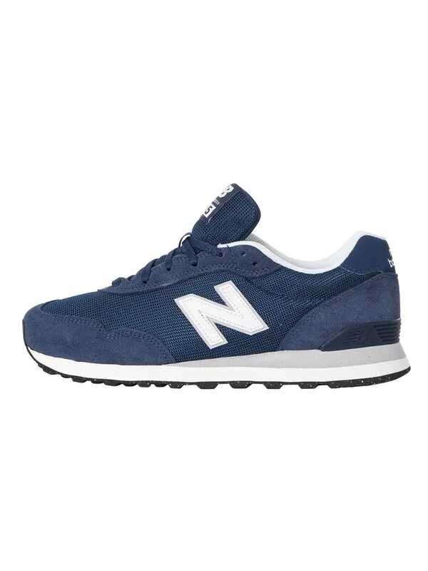 New Balance 515 Suede Mesh Trainers - Navy/White