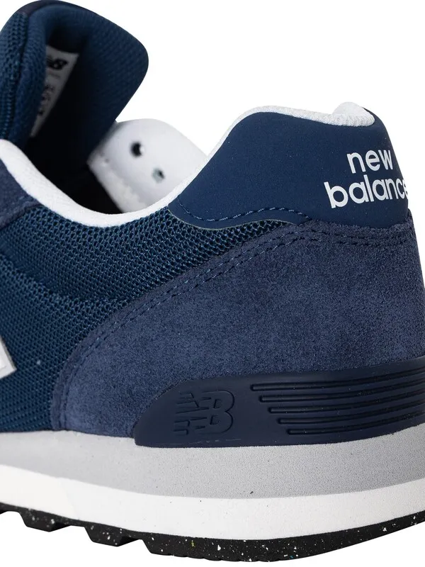 New Balance 515 Suede Mesh Trainers - Navy/White