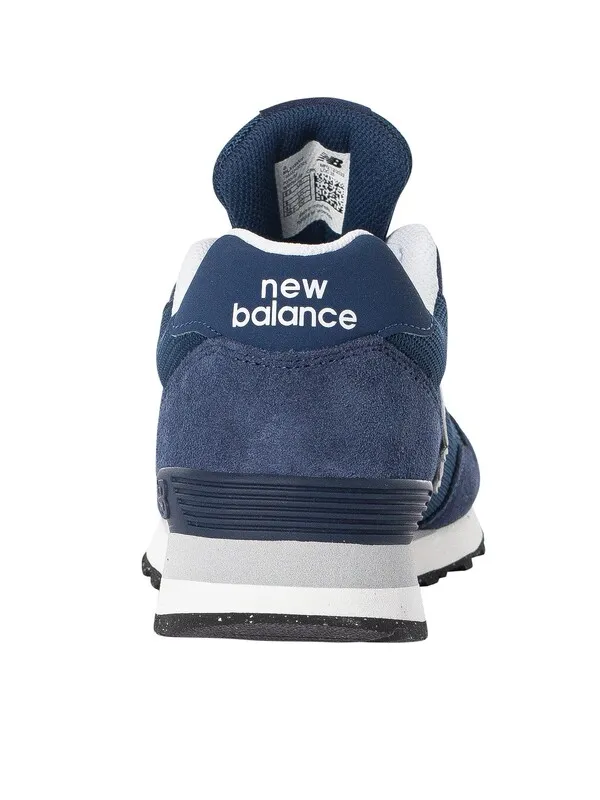 New Balance 515 Suede Mesh Trainers - Navy/White