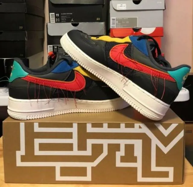 Nike air force 1 low bhm smoke grey/track red men's 8.5