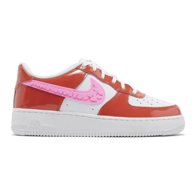 Nike air force 1 low gs (valentine's day 2023/ picante red/ pink spell/ white) big kids 3.5y-7y fd10