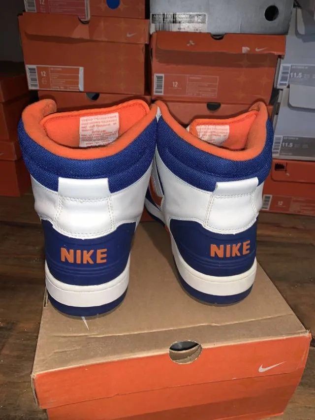 Nike air force ii 2 high top white orange blue