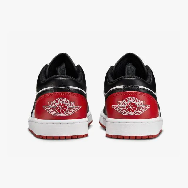 Nike air jordan 1 low (bred toe 2.0/ white/ varsity red/ white/ black) men us 8-13 553558-161