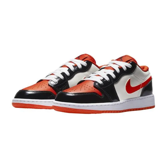 Nike air jordan 1 low gs (halloween/ sail/ orange-black) big kids 3.5y-7y dv1335-800