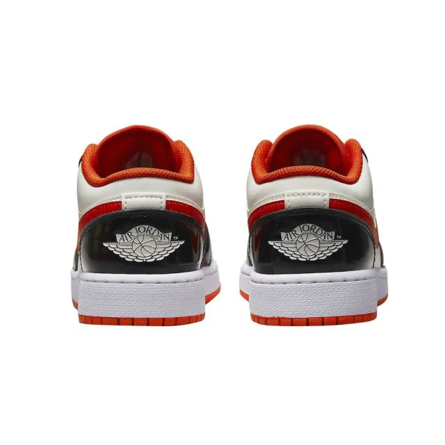 Nike air jordan 1 low gs (halloween/ sail/ orange-black) big kids 3.5y-7y dv1335-800