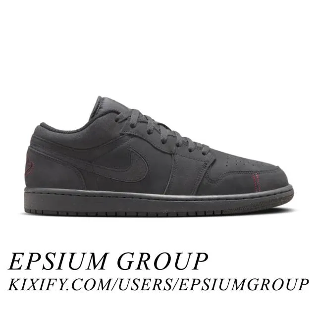 Nike air jordan 1 low se craft (dark smoke red/ dark smoke grey/ varsity red/ black) men us 8-13 fd8635-001