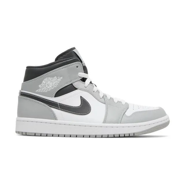 Nike air jordan 1 mid (light smoke grey/ white/ anthracite/