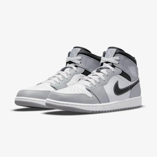 Nike air jordan 1 mid (light smoke grey/ white/ anthracite/