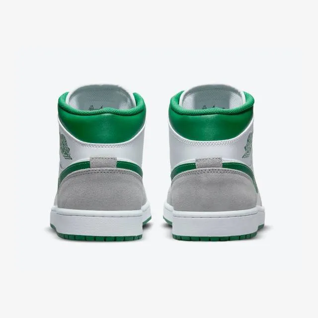 Nike air jordan 1 mid se (grey pine green/ white/ light smoke grey/ pine green) men us 8-13 dc7294-103