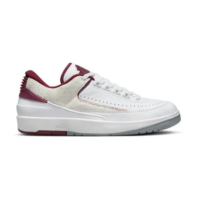 Nike air jordan 2 retro low (cherrywood/ white/ cherrywood red/ light steel grey) men us 8-13 dv9956