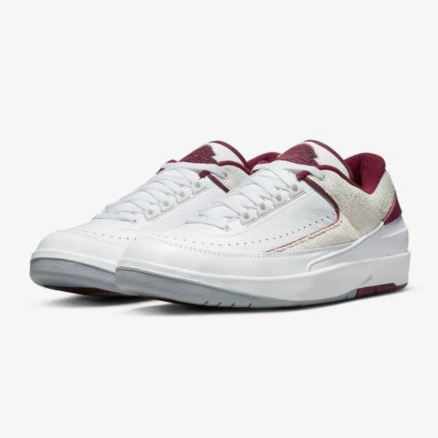 Nike air jordan 2 retro low (cherrywood/ white/ cherrywood red/ light steel grey) men us 8-13 dv9956