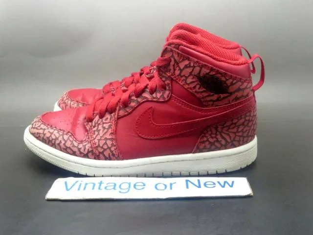 Nike air jordan i 1 high retro red elepant print bp 2016 sz 2y