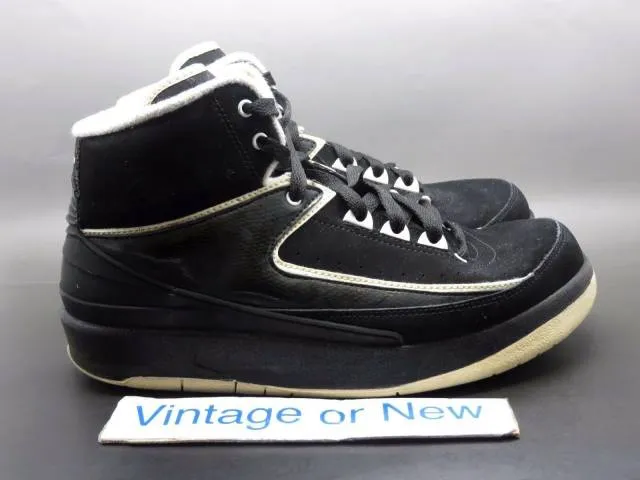 Nike air jordan ii 2 black white retro gs 2010 sz 6y