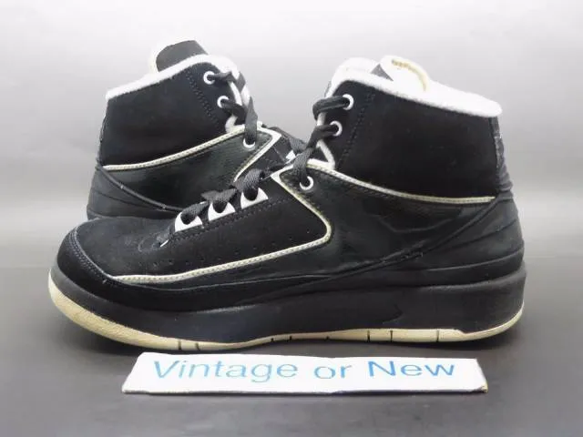 Nike air jordan ii 2 black white retro gs 2010 sz 6y