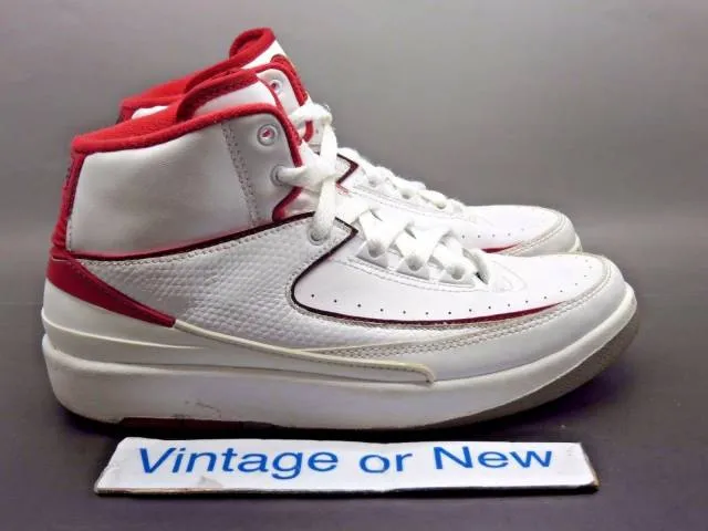 Nike air jordan ii 2 white varsity red cement retro bg 2014 sz 4.5y