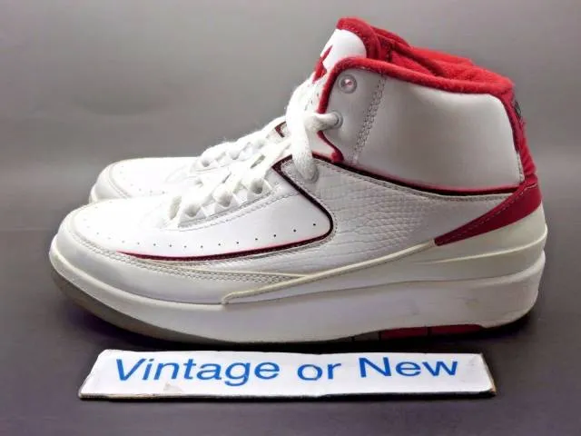 Nike air jordan ii 2 white varsity red cement retro bg 2014 sz 4.5y