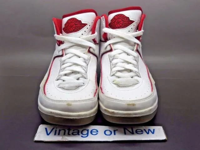 Nike air jordan ii 2 white varsity red cement retro bg 2014 sz 4.5y