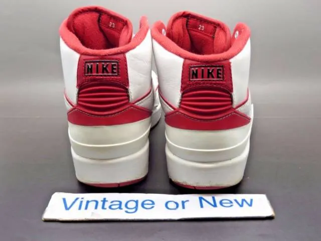 Nike air jordan ii 2 white varsity red cement retro bg 2014 sz 4.5y