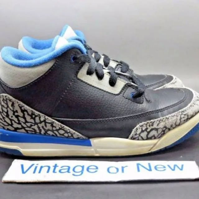 Nike air jordan iii 3 sport blue retro bp 2014 sz 3y