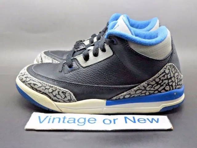 Nike air jordan iii 3 sport blue retro bp 2014 sz 3y