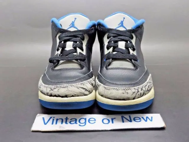 Nike air jordan iii 3 sport blue retro bp 2014 sz 3y