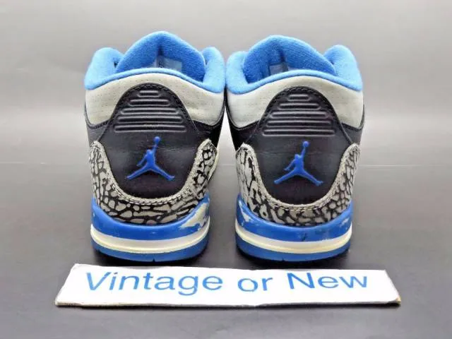 Nike air jordan iii 3 sport blue retro bp 2014 sz 3y