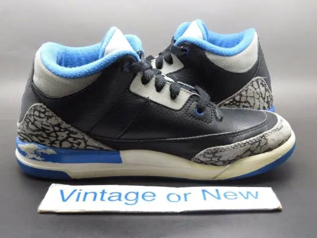 Nike air jordan iii 3 sport blue retro bp 2014 sz 3y