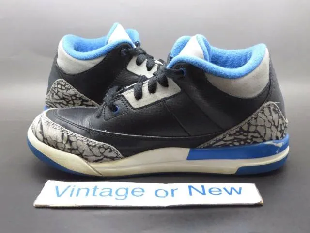 Nike air jordan iii 3 sport blue retro bp 2014 sz 3y