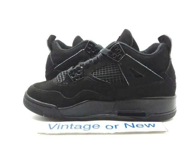 Nike air jordan iv 4 black cat retro gs 2006 sz 3.5y