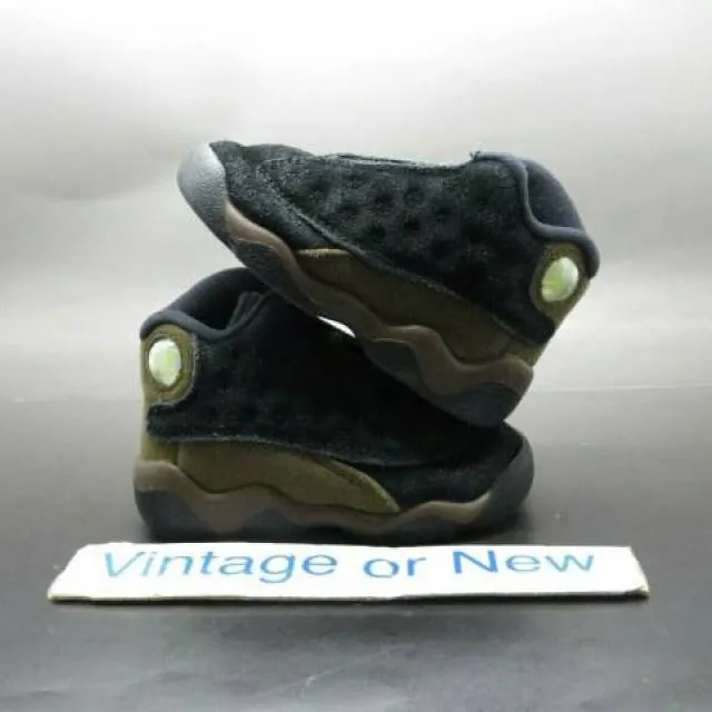 Nike air jordan xiii 13 olive retro 2018 bt toddler 414581-006 sz 4c