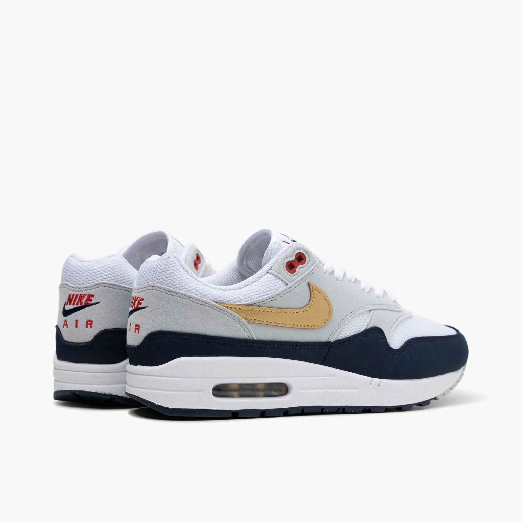 Nike Air Max 1 Obsidian / Metallic Gold - White